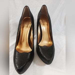 BCBG Eneration Black Stilettos Pumps, Size 8B/38